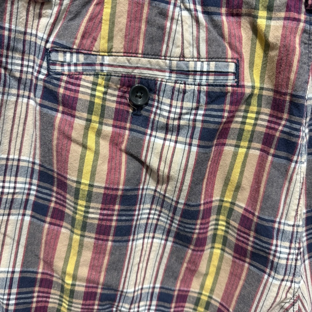 Preppy Plaid Cotton Flat Front Tailored Casual Mens Shorts 36 Banana‎ Republic - Picture 6 of 11